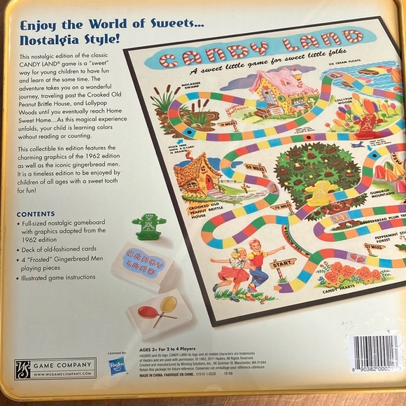 Vintage nostalgia edition Candy Land Board Game in metal tin - Picture 12 of 16